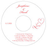 Love Swirly CD Wedding Labels